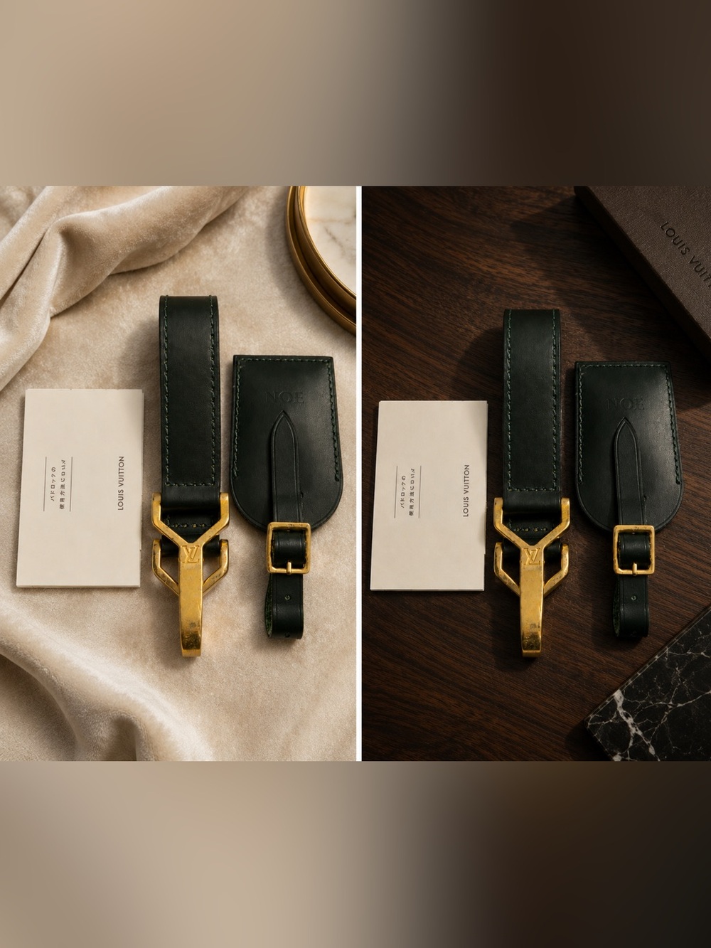 Louis Vuitton Poignet Set - Taiga Luggage Clip Fastener Strap and Luggage Tag